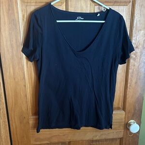 J. Crew Women's Navy V-Neck Tee